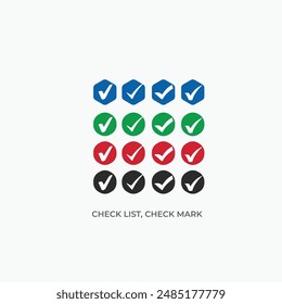 Check list, Check mark template