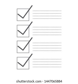 Check list and marker. Clipboard and check marks vector.