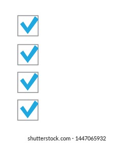 Check list and marker. Check list symbol right mark