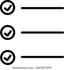 Check List Menu Outline Icon