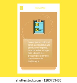 Check list mobile vertical banner design design. Vector