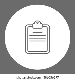 Check list note pad. Vector icon grey and white

