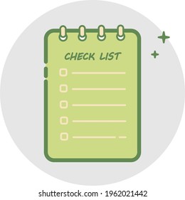 Check list note thin line icon. Modern vector illustration.