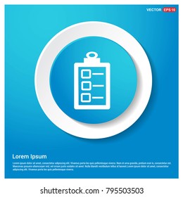 Check list ok Icon Abstract Blue Web Sticker Button