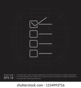 Check list ok Icon - Black Creative Background - Free vector icon