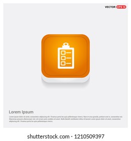 Check list ok Icon Orange Abstract Web Button - Free vector icon