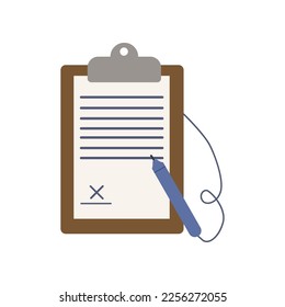 Check list for online delivery isolated on white. Vector illustration of delivery express service. Delivery concept
