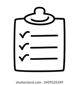 check list of package shipping and delivery in doodle icons