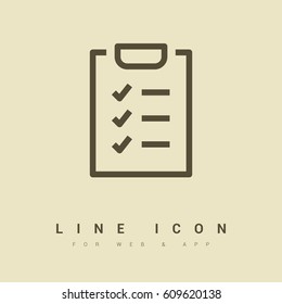 Check List points line vector icon