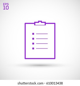 Check List points line vector icon