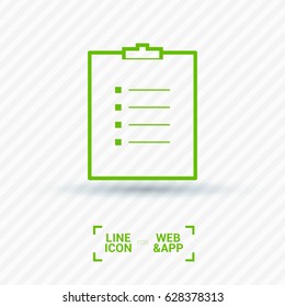 Check List points line vector icon