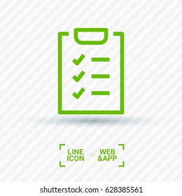 Check List points line vector icon