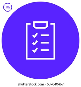 Check List points line vector icon