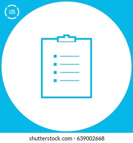 Check List points line vector icon