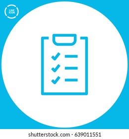 Check List points line vector icon