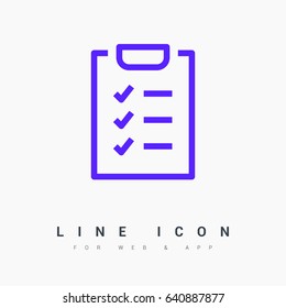 Check List points line vector icon