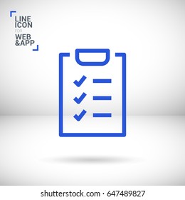 Check List points line vector icon