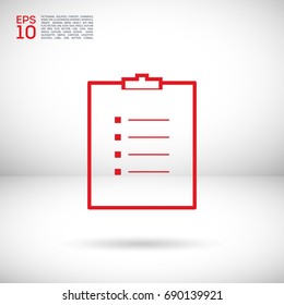 Check List points line vector icon