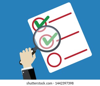 Check List With Red Checkmark.
