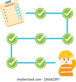 Check List Safety Info Graphic Illustration Vector