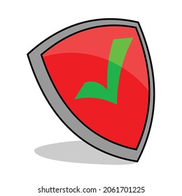 check list shield protection symbol vector design