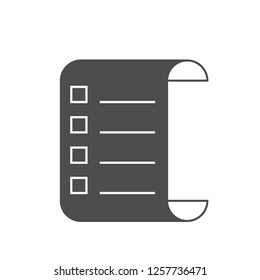 Check, list, shopping icon. Vector illustration, flat design.