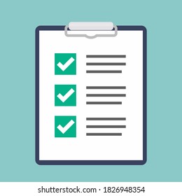 Check List Sign Flat Icon Vector Illustration EPS10