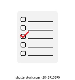 Check list simple line illustration