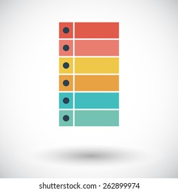 Check list. Single flat icon on white background. Vector illustration.
