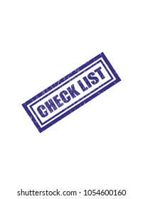 Check list stamp blue