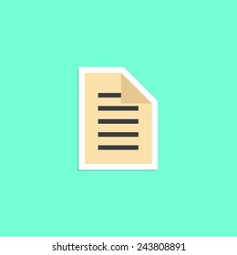 check list sticker isolated on green background. concept of clipboard, to do list, compiling lists and implementation of the plan. flat style trendy modern logo design eps10 vector illustration