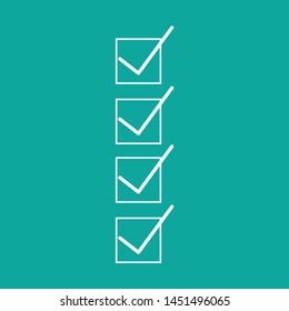 Check list symbol right mark. Clipboard and check marks.