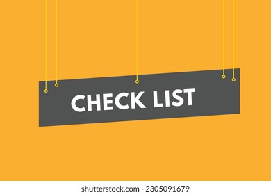 Marque el botón de lista de texto. Comprobar los botones Web de etiqueta de icono de signo de lista