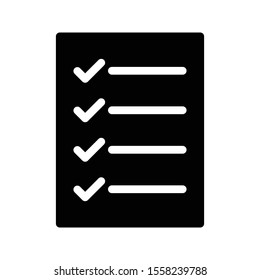 check list vector glyph flat icon 