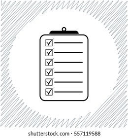 Check list vector icon - black  illustration