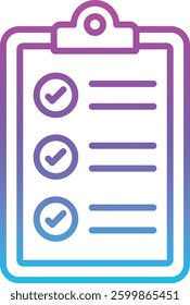 Check list vector icon. Can be used for printing, mobile and web applications.