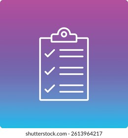 Check list vector icon. Can be used for printing, mobile and web applications.