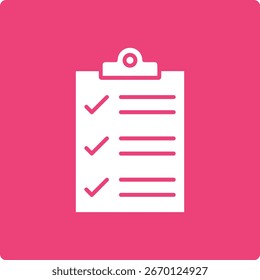 Ícone do vetor de lista de verificação. Pode ser usado para impressão, aplicativos móveis e da Web.