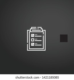 Check List vector icon. Check List concept stroke symbol design. Thin graphic elements vector illustration, outline pattern for your web site design, logo, UI. EPS 10.