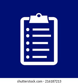 Check list vector icon. Flat design.