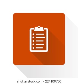 Check list vector icon. Flat design.