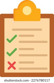 Check List Vector Icon Flat Style