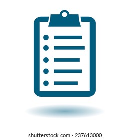 Check list vector icon. Flat design.