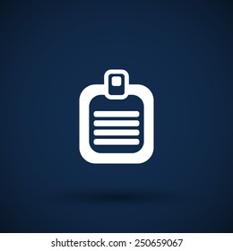 Check list vector icon. Flat design isolated document