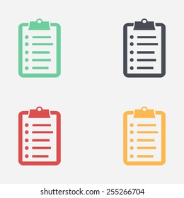 Check list vector icon. Flat design.