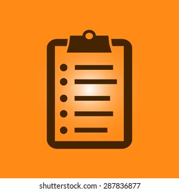 Check list vector icon. Flat design.