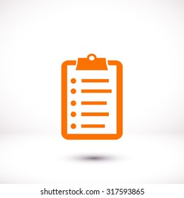 Check list vector icon. Flat design.