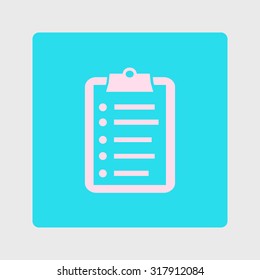 Check list vector icon. Flat design.