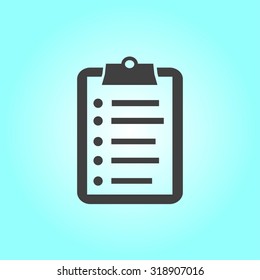 Check list vector icon. Flat design.