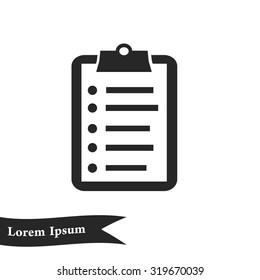 Check list vector icon. Flat design.